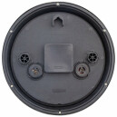 Pendule murale noire ronde de jardin temp&eacute;rature et taux humidit&eacute; arriere