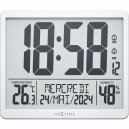 Horloge num&eacute;rique blanche Nextime affichage de la date en fran&ccedil;ais