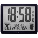 Horloge num&eacute;rique noire Nextime affichage de la date en fran&ccedil;ais