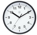 Pendule murale ronde noire et lisible cadran blanc