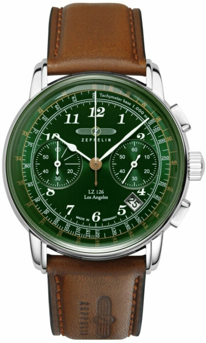 Montre LZ126 Los Angeles chronographe cadran vert pour homme Zeppelin