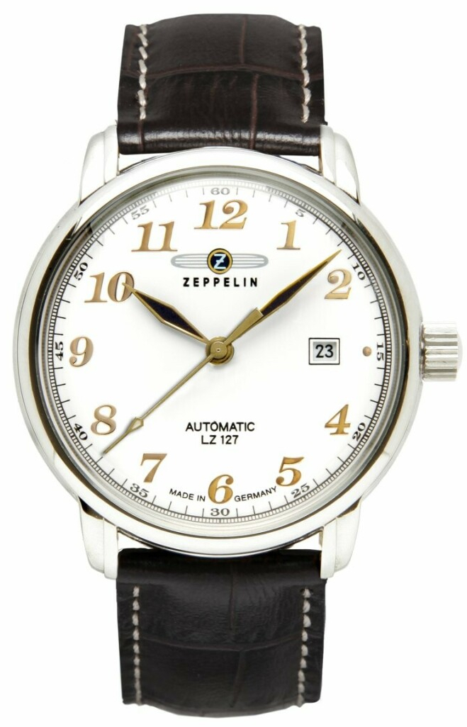 Montre LZ127 Graf cadran blanc pour homme Zeppelin
