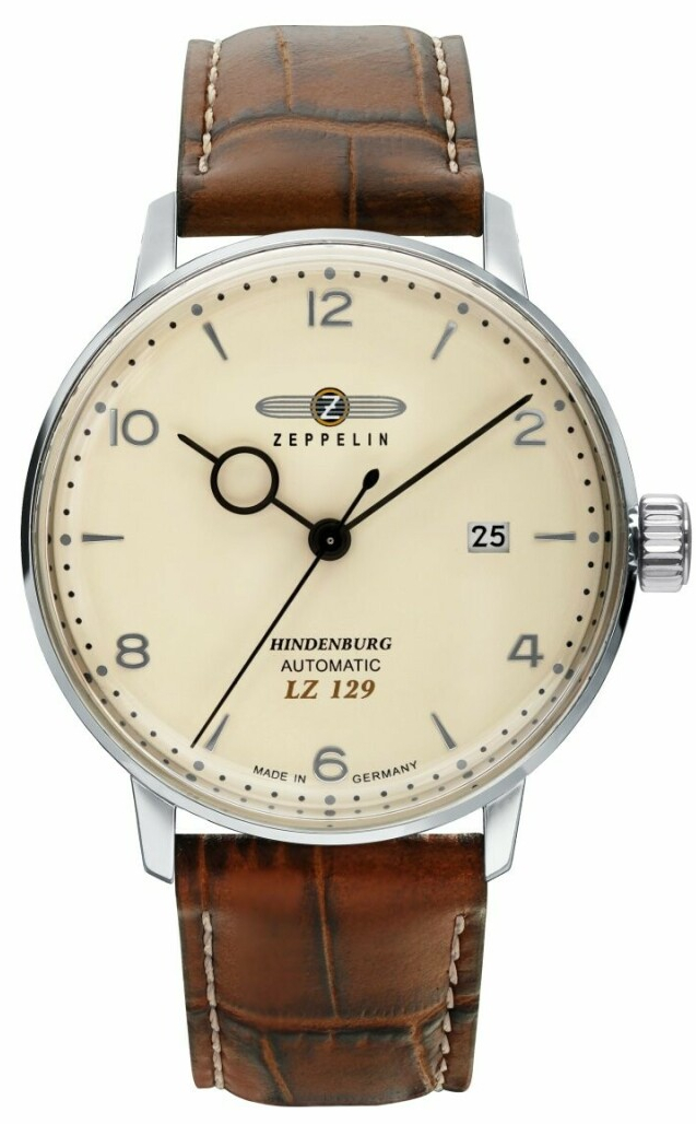 Montre automatique LZ129 Hindenburg bracelet cuir pour homme Zeppelin