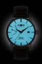 Montre automatique Zeppelin Atlantic r&eacute;serve de marche bracelet cuir pour homme cadran beige_nuit
