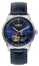 Montre Flatline c&oelig;ur ouvert bleu pour homme Zeppelin