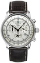 Montre chronographe &agrave; quartz 100 Jahre bracelet cuir pour homme Zeppelin