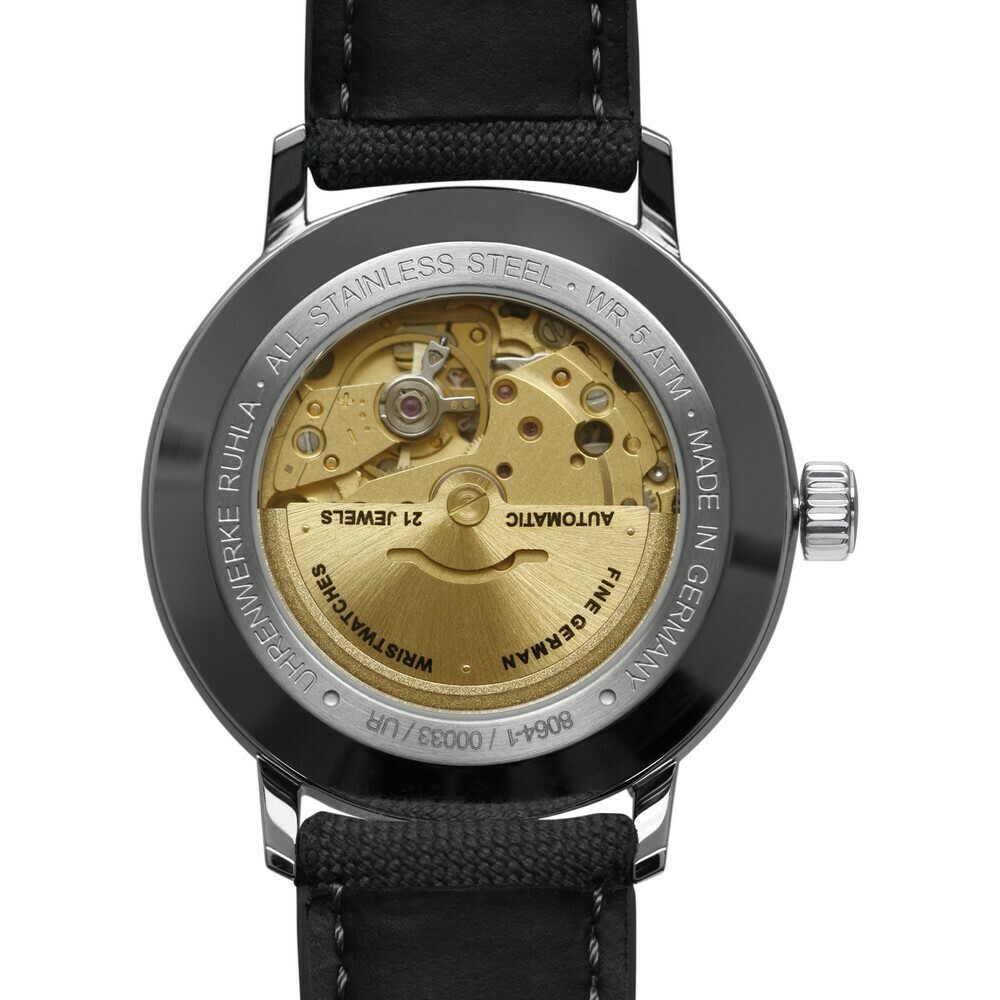Montre automatique Zeppelin Bauhaus cadran blanc 8064-1N arriere