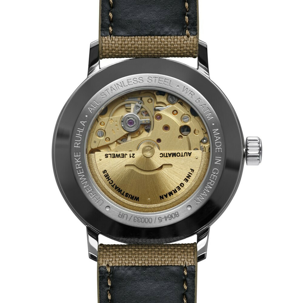 Montre automatique Zeppelin Bauhaus cadran beige 8064-5N arriere