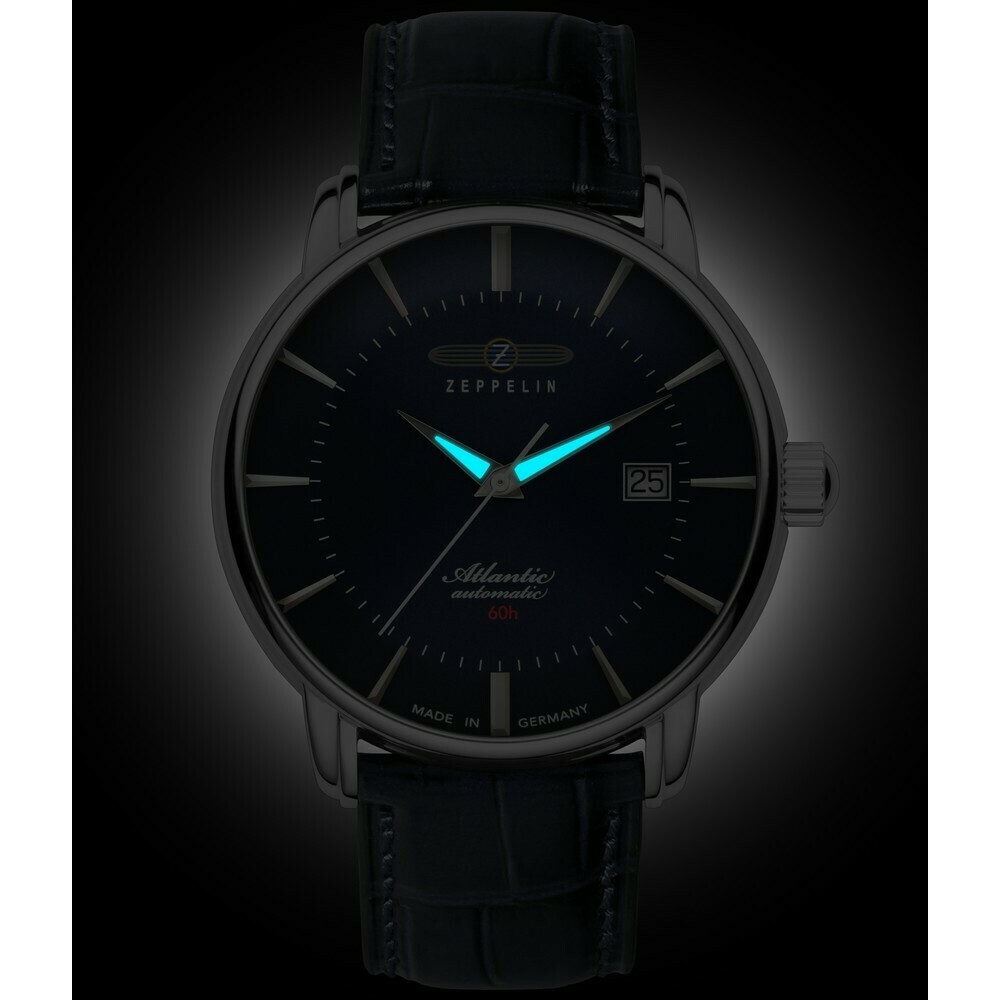 Montre automatique Zeppelin cadran bleu nuit Atlantic 8460-3 nuit