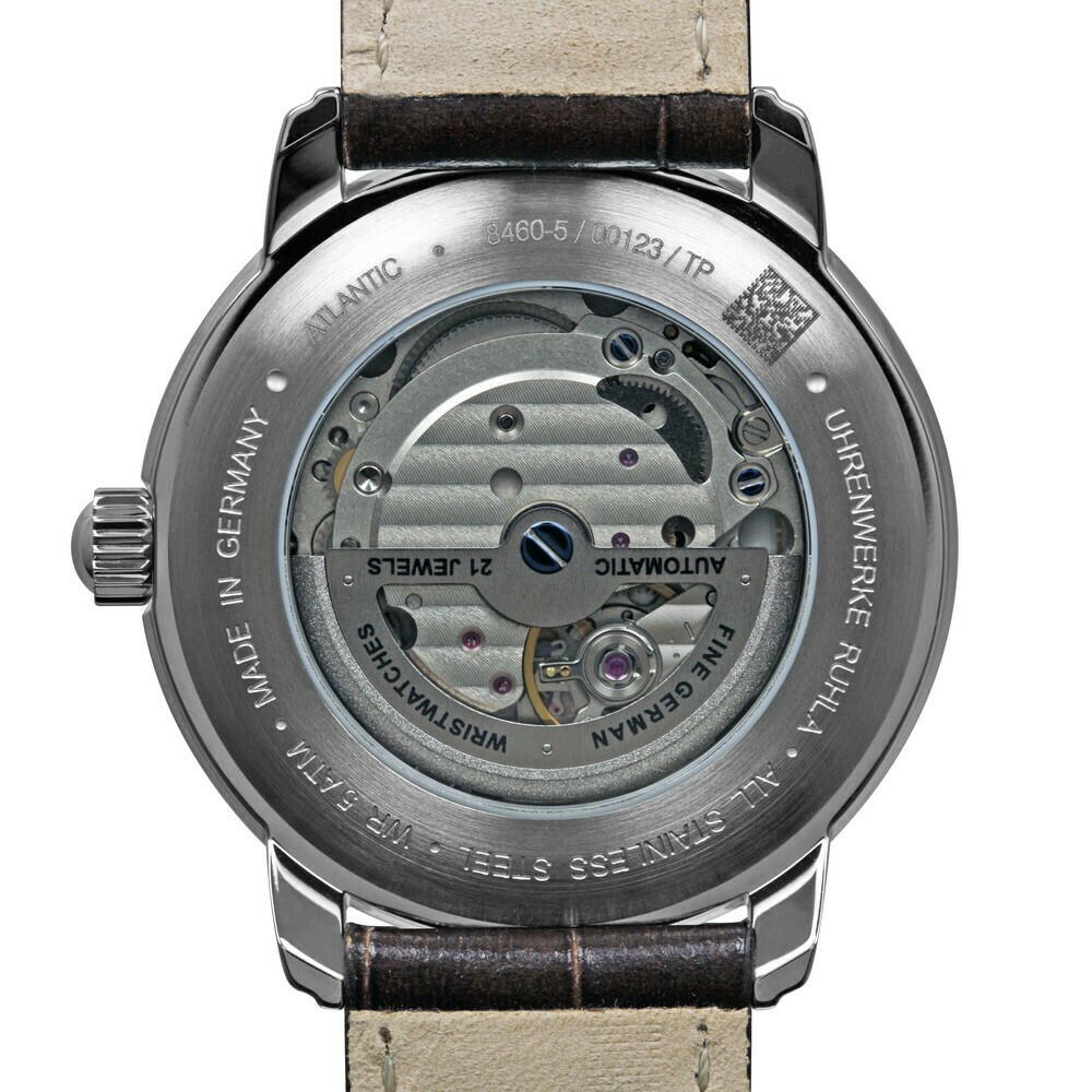Montre automatique Zeppelin cadran ivoire Atlantic 8460-5 arriere