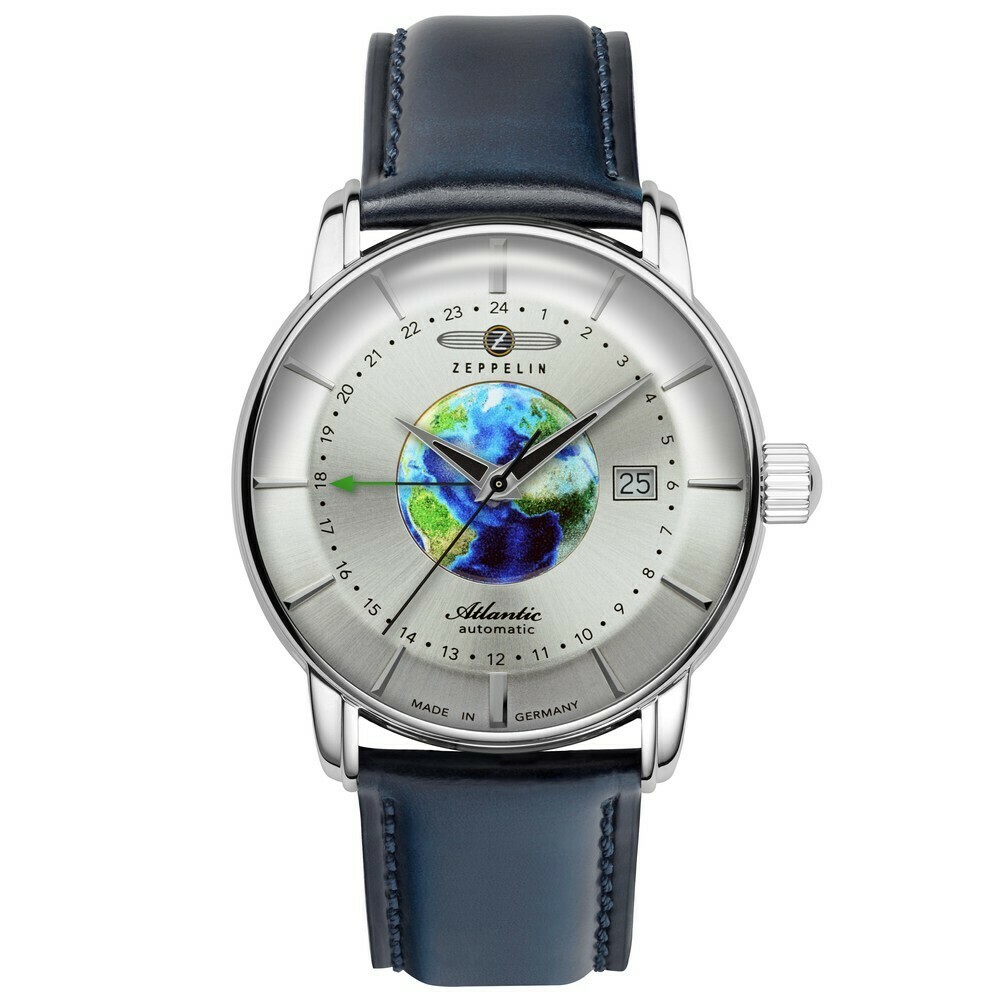 Montre automatique Zeppelin GMT cadran argent&eacute; homme 8468-1