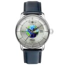 Montre automatique Zeppelin GMT cadran argent&eacute; homme 8468-1