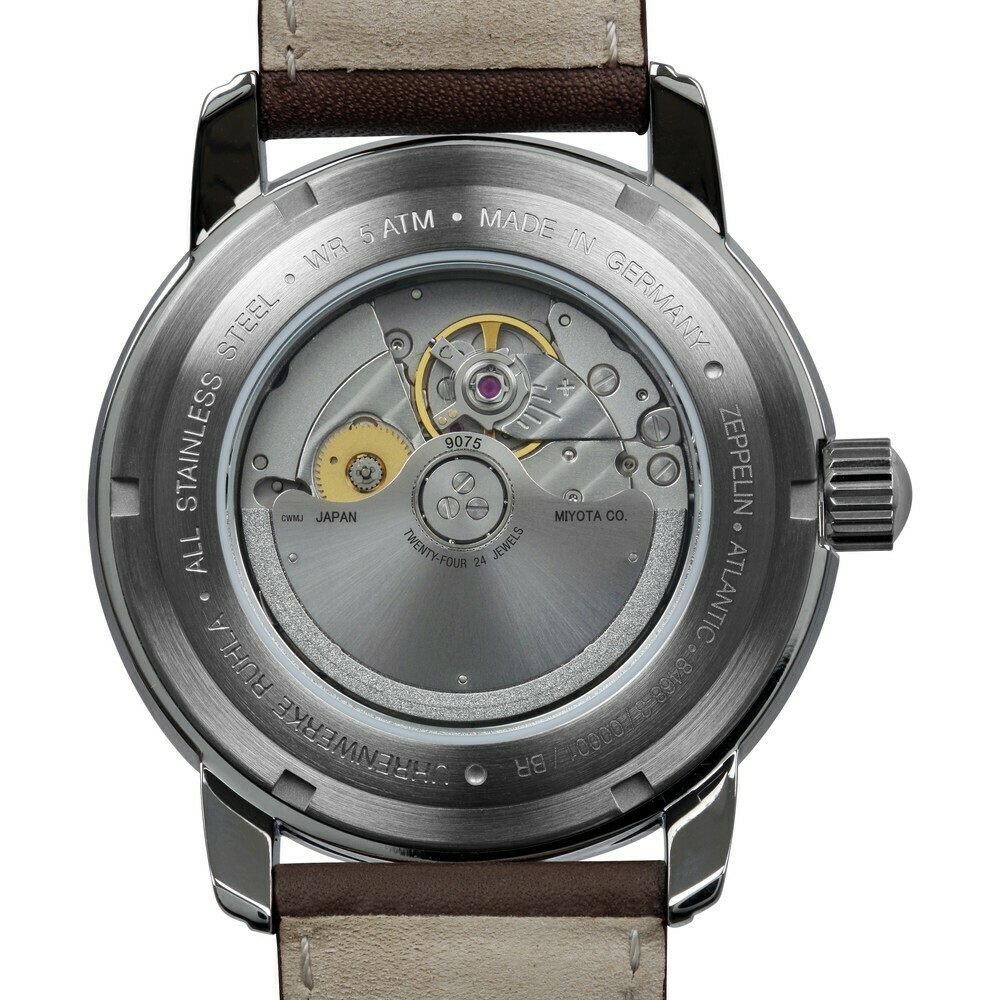 Montre automatique Zeppelin GMT cadran bleu nuit 8468-3 arriere