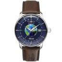 Montre automatique Zeppelin GMT cadran bleu nuit 8468-3
