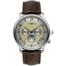 Montre quartz Zeppelin phase de lune champagne homme 8536-5