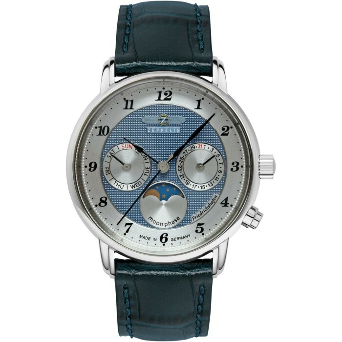 Montre quartz Zeppelin femme phase de lune bleue 8537-3