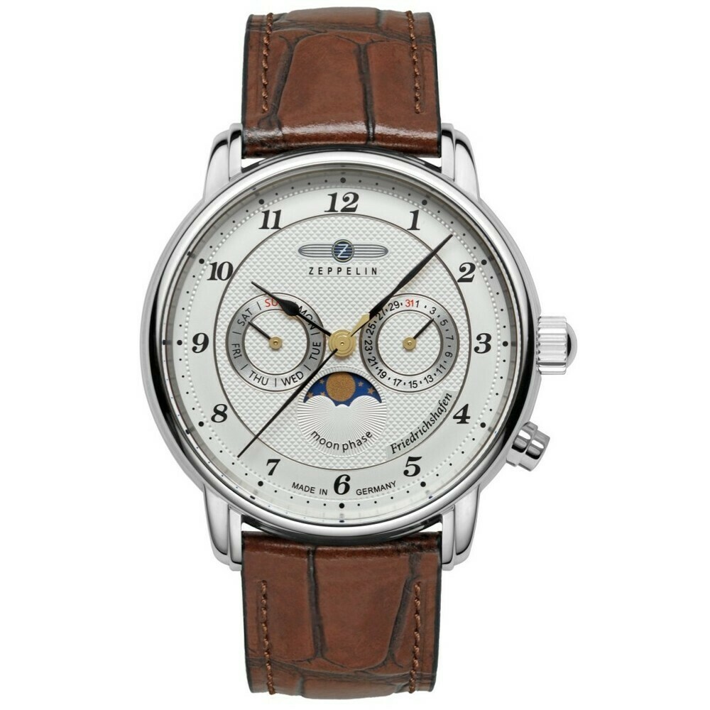 Montre quartz Zeppelin phase de lune blanche femme 8537-1