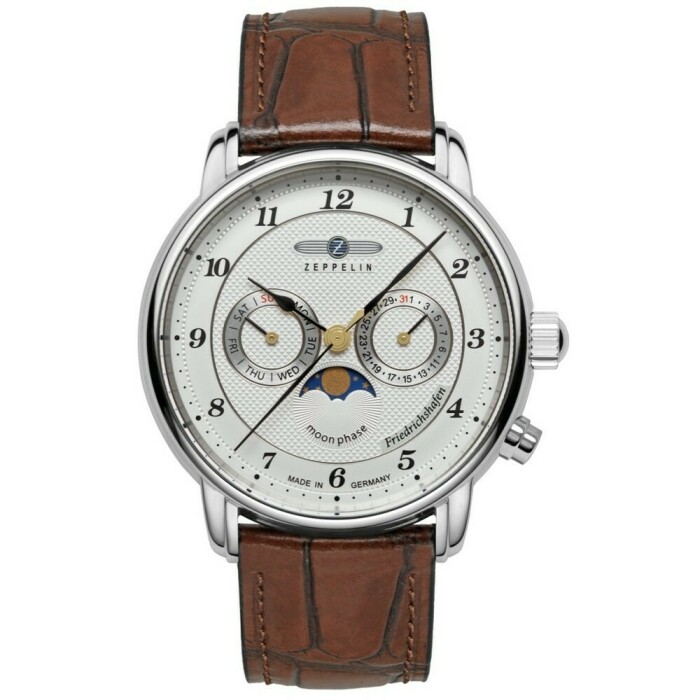 Montre quartz Zeppelin phase de lune blanche femme 8537-1