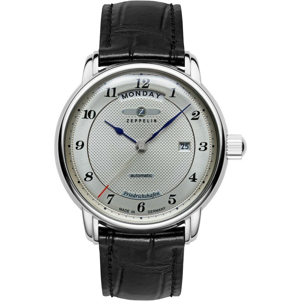 Montre automatique Zeppelin cadran argent&eacute; homme jour 8562-4
