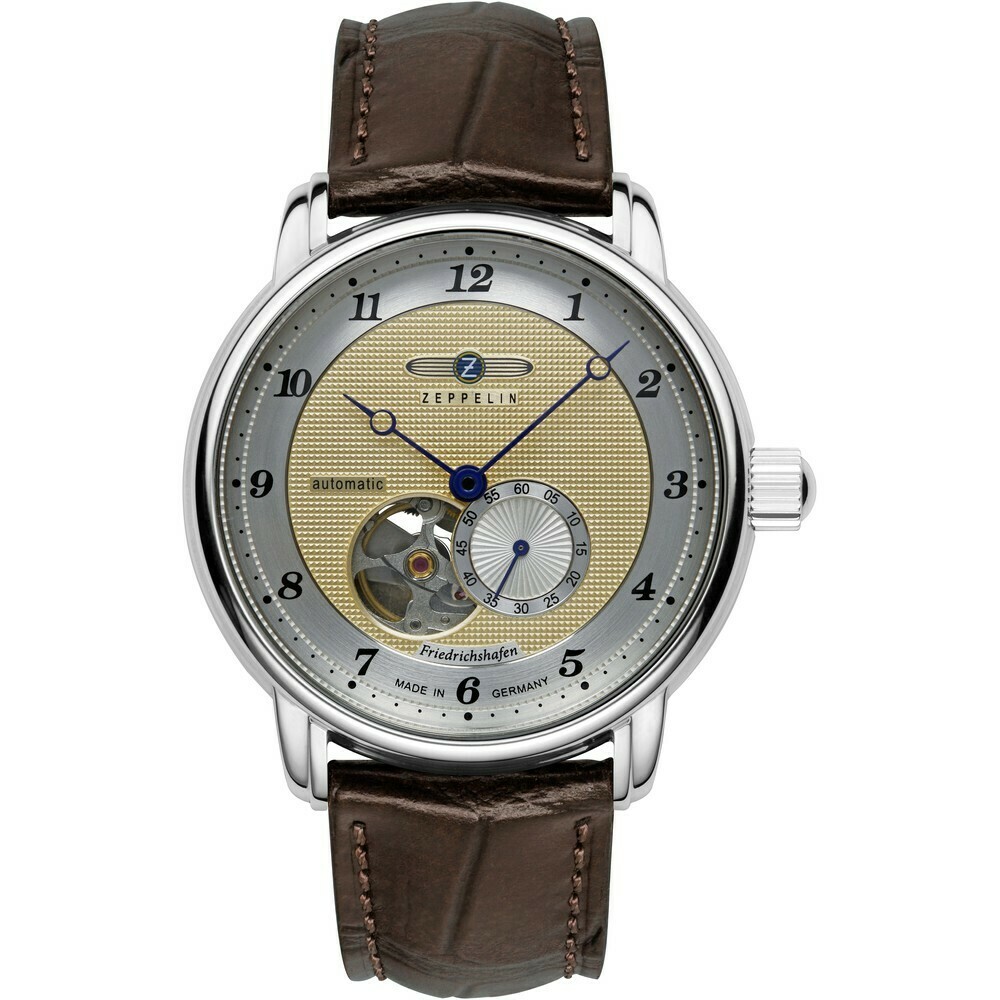 Montre automatique Zeppelin open heart cadran beige 8566-5
