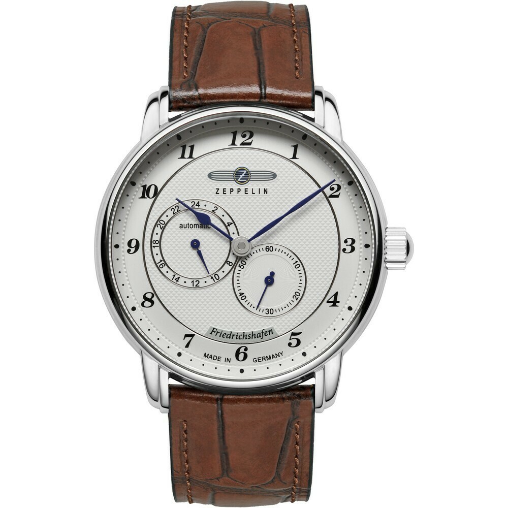 Montre automatique Zeppelin cadran blanc 24 heures 8568-1