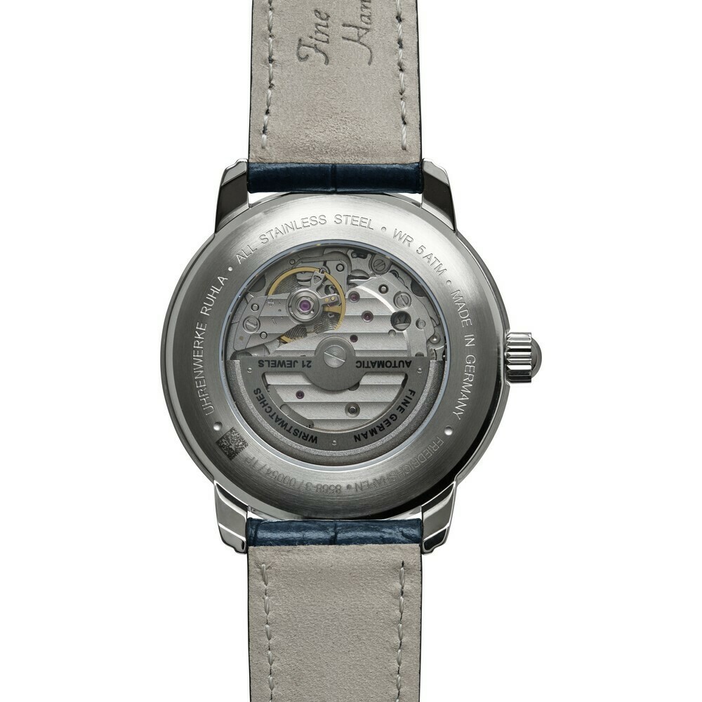 Montre automatique Zeppelin cadran bleu 24 heures 8568-3 arriere