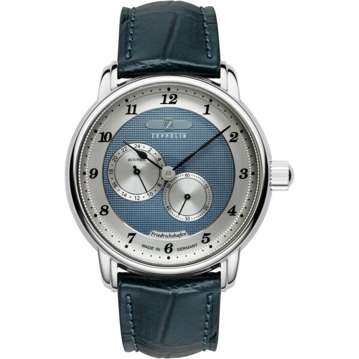 Montre automatique Zeppelin cadran bleu 24 heures 8568-3