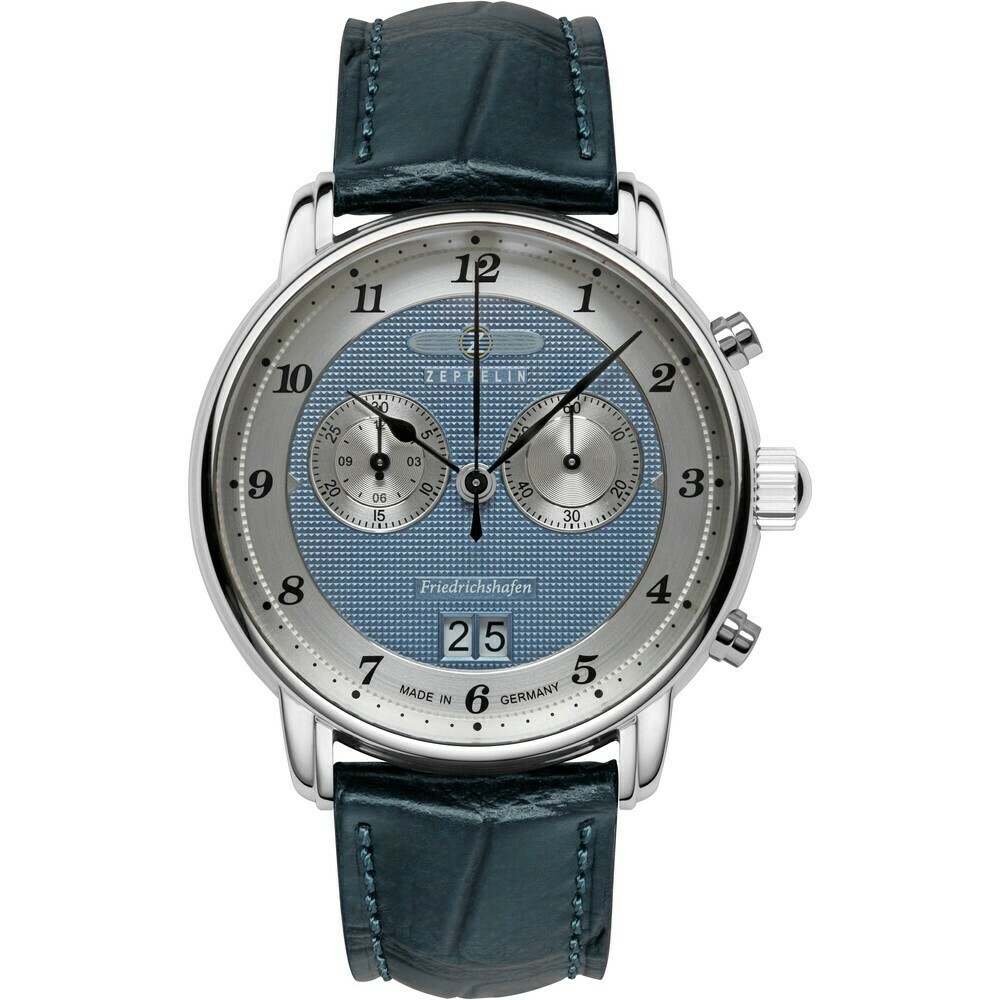 Montre chronographe Zeppelin quartz cadran bleu homme 8584-3