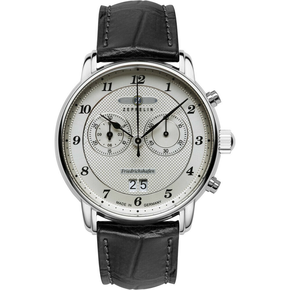 Montre chronographe Zeppelin quartz cadran blanc 8584-4