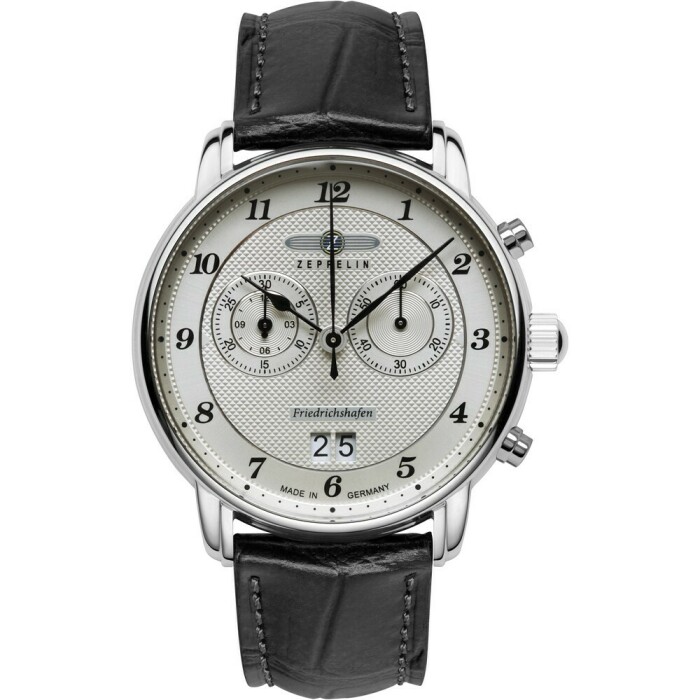 Montre chronographe Zeppelin quartz cadran blanc 8584-4
