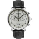 Montre chronographe Zeppelin quartz cadran blanc 8584-4