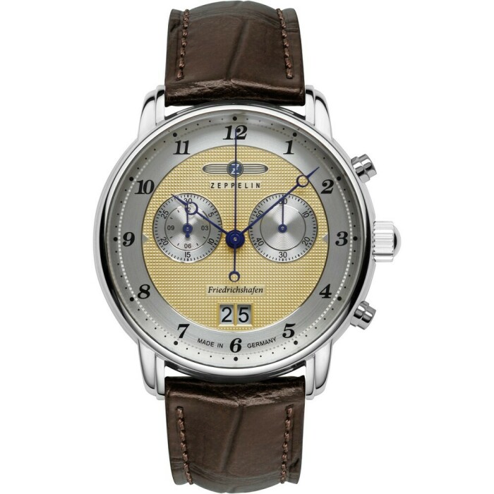 Montre chronographe Zeppelin quartz cadran champagne 8584-5