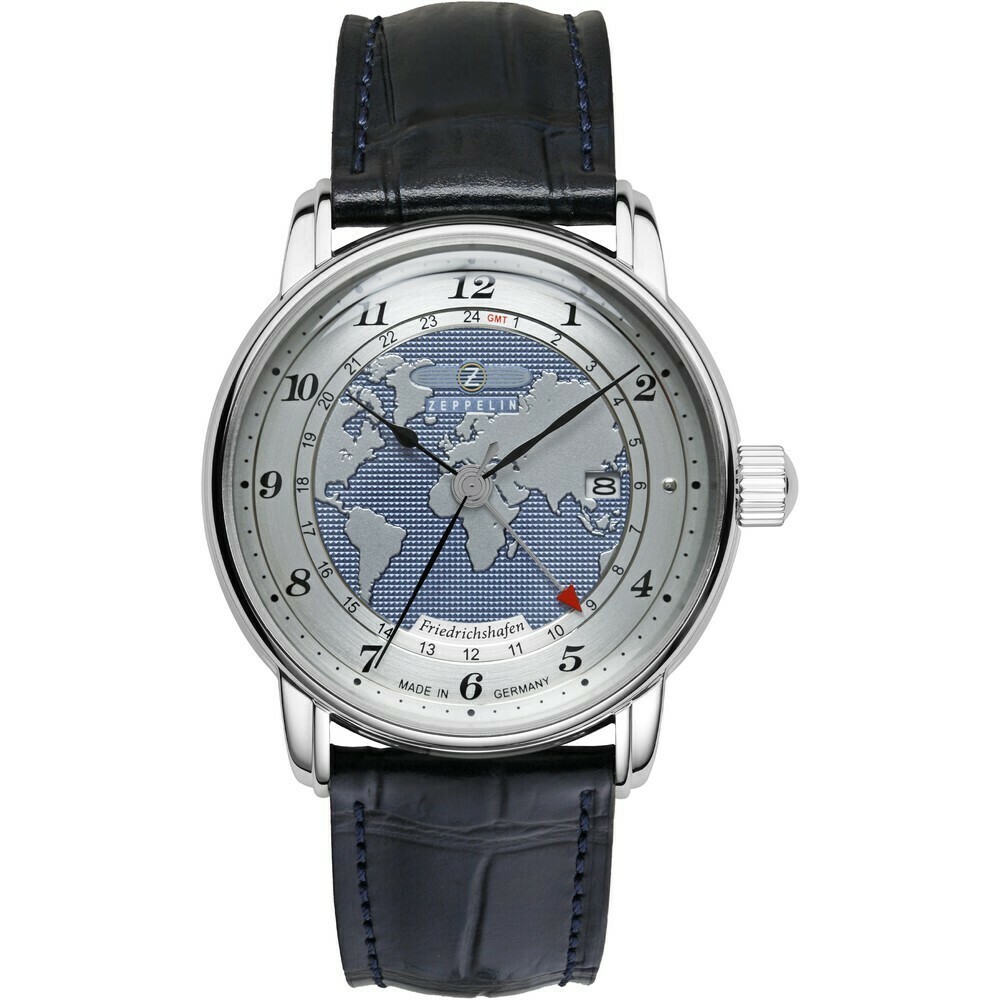 Montre automatique Zeppelin GMT mappemonde homme 8596-3