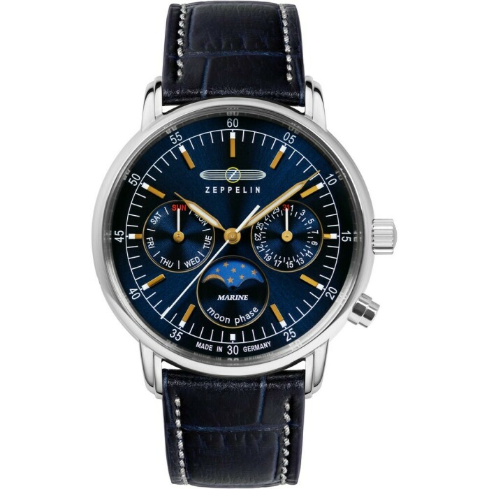 Montre quartz Zeppelin phase de lune bleue femme 8635-3