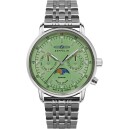 Montre quartz Zeppelin bracelet acier vert menthe 8637M-4