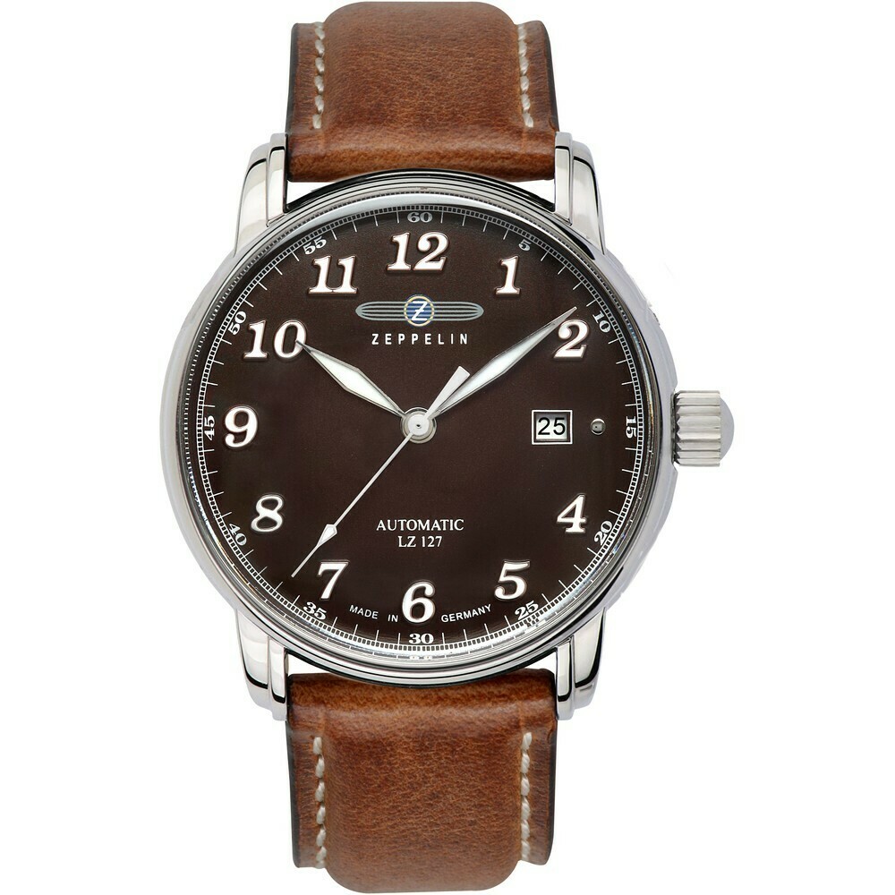 Montre automatique Zeppelin dirigeable LZ127 brune 8656-3
