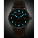 Montre automatique Zeppelin dirigeable LZ127 brune 8656-3 nuit
