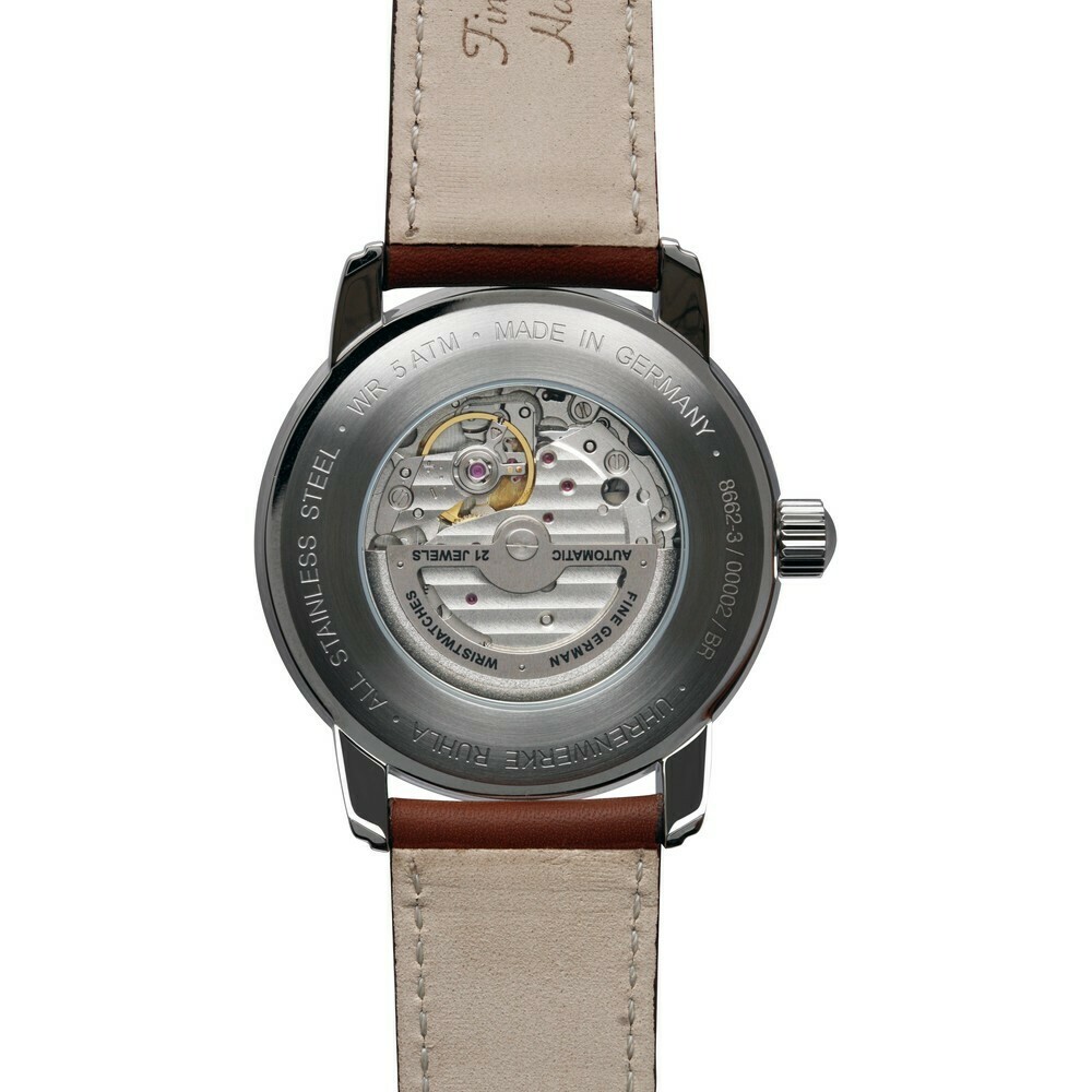 Montre automatique Zeppelin petite seconde bleue 8662-3 arriere