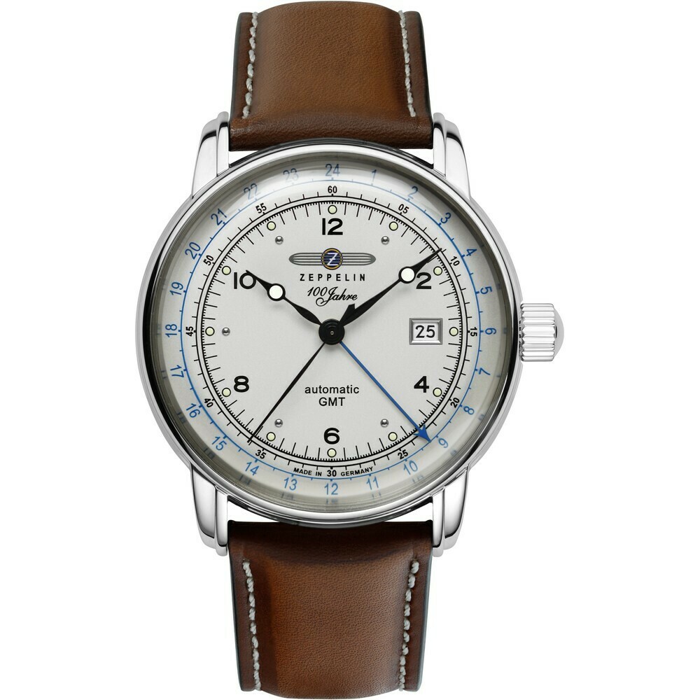Montre automatique Zeppelin GMT centenaire blanche 8666-1