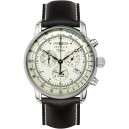 Montre chronographe Zeppelin alarme cadran ivoire 8680-3