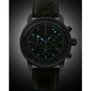 Montre chronographe Zeppelin alarme cadran vert homme 8680-4 nuit