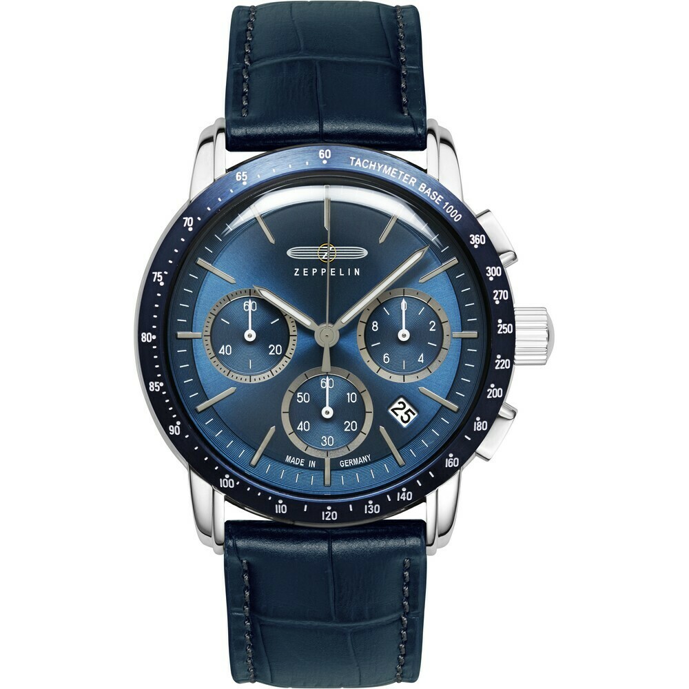 Montre chronographe Zeppelin cadran bleu New York 8878-3