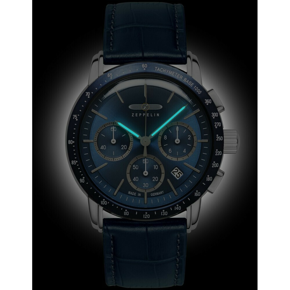 Montre chronographe Zeppelin cadran bleu New York 8878-3 arriere