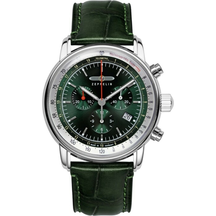 Montre chronographe Zeppelin cadran vert marine homme 8888-4