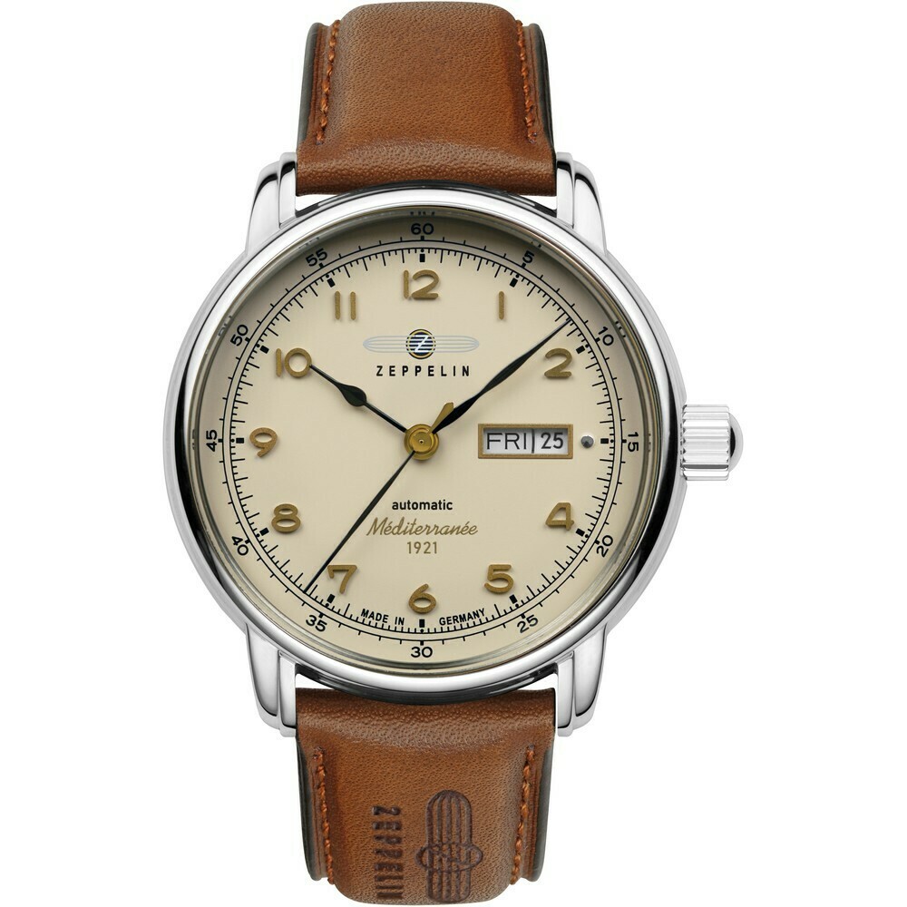 Montre automatique Zeppelin jour date acier homme 9664-5