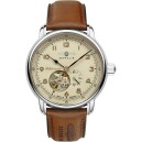 Montre automatique Zeppelin coeur ouvert beige homme 9666-5